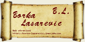 Borka Lašarević vizit kartica